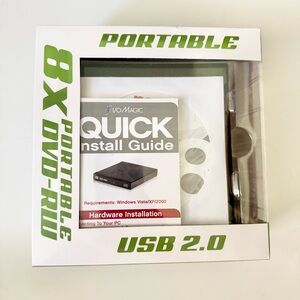 I/O Magic 8X Portable DVD-RW Drive with USB 2.0 - Black